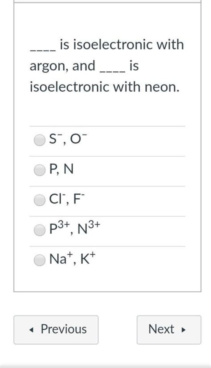 Is isoelectronic with argon?