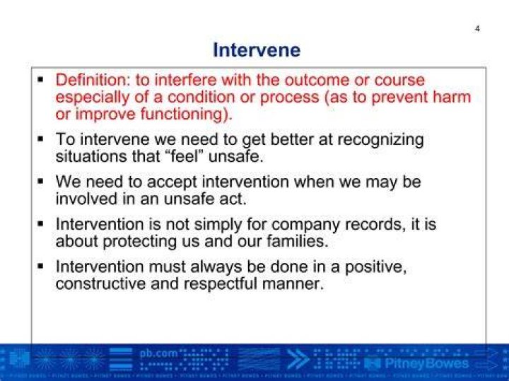 Is it intervene or interfere?