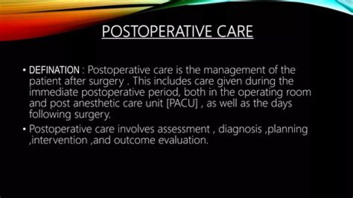 Is postoperative a medical term?
