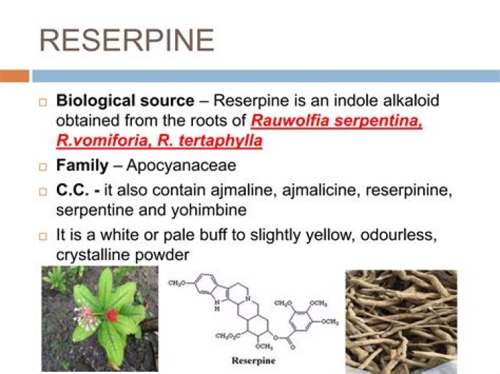 Is reserpine still available?