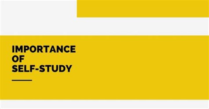 Is self study important?