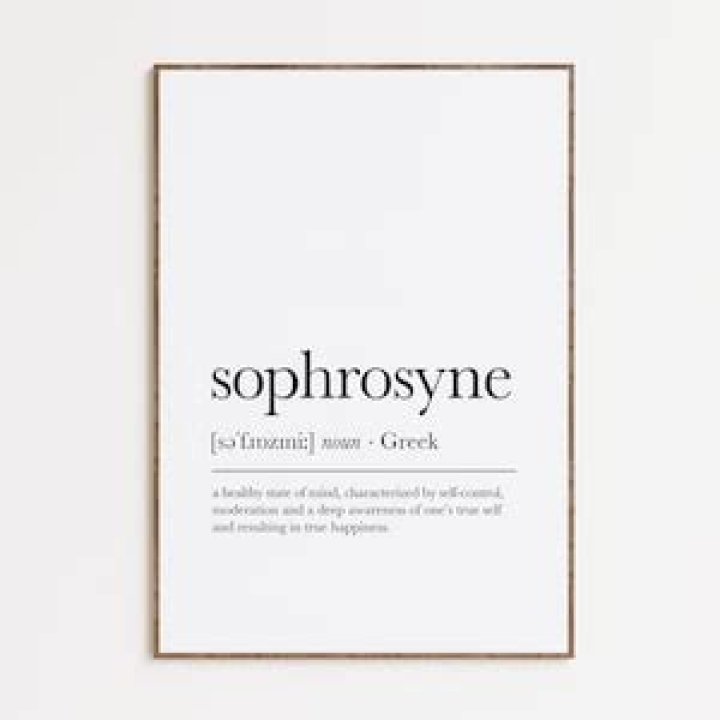 Is sophrosyne a word?