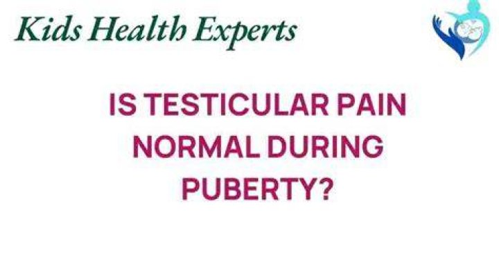 Is testicular pain normal during puberty?