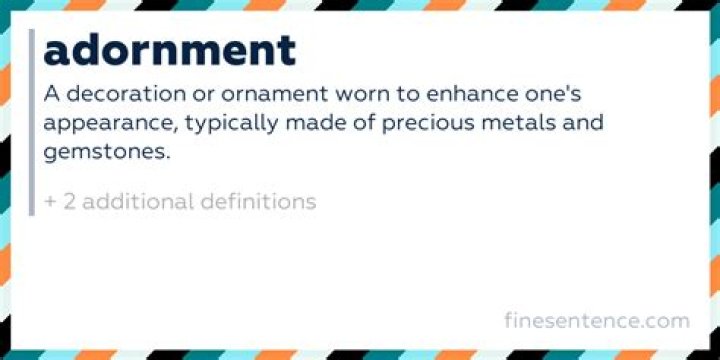 Is the definition of adornment?