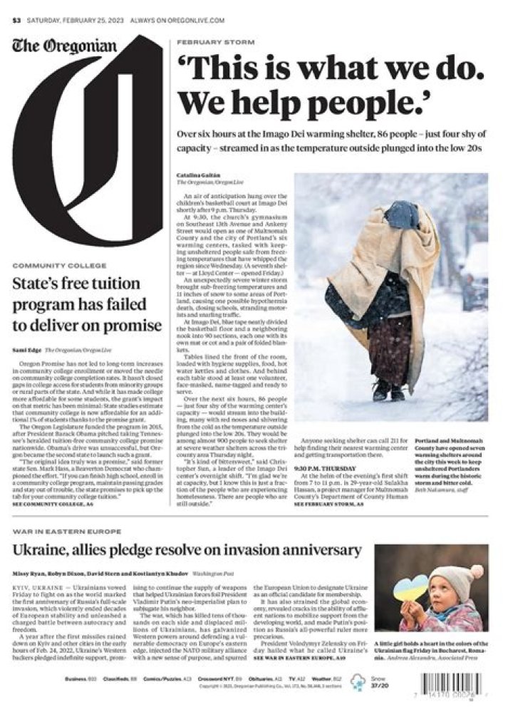 Is the oregonian a daily newspaper?