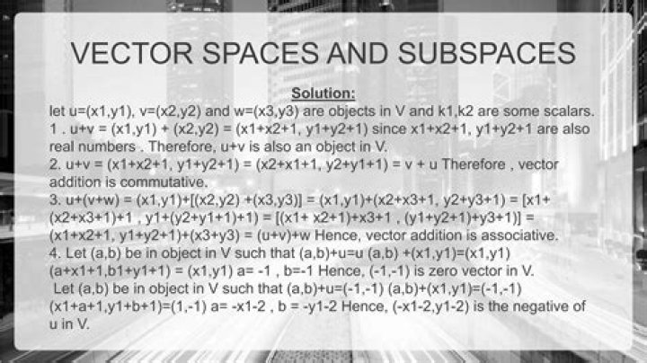Is vector space subspaces?