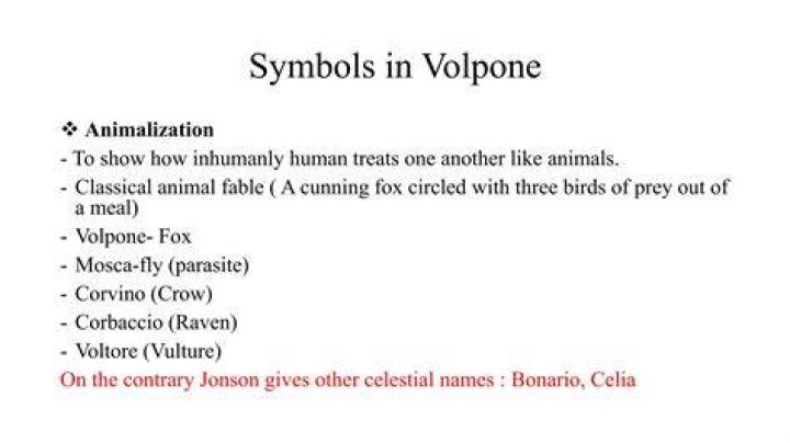 Is volpone an animal fable?