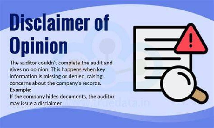 On disclaimer of opinion?