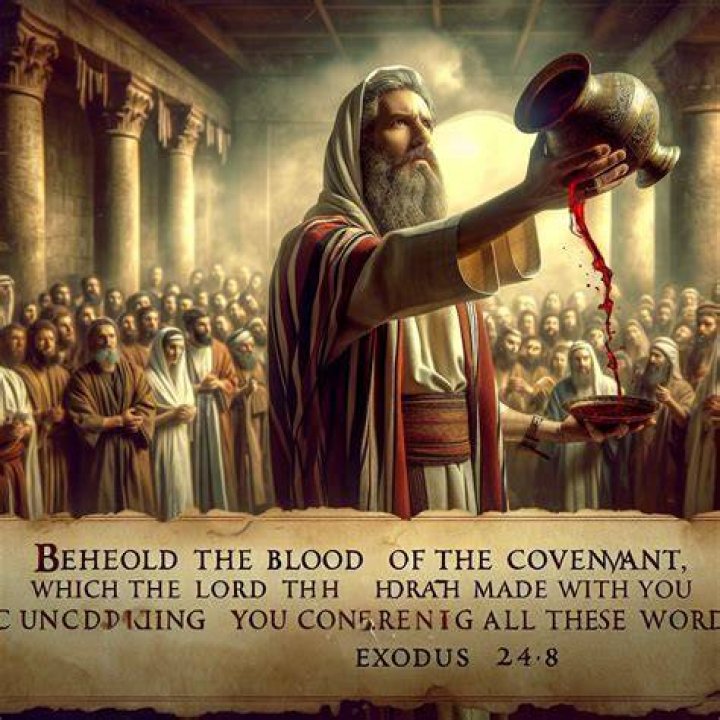 On yom kippur where is the blood of the sacrifice sprinkled?