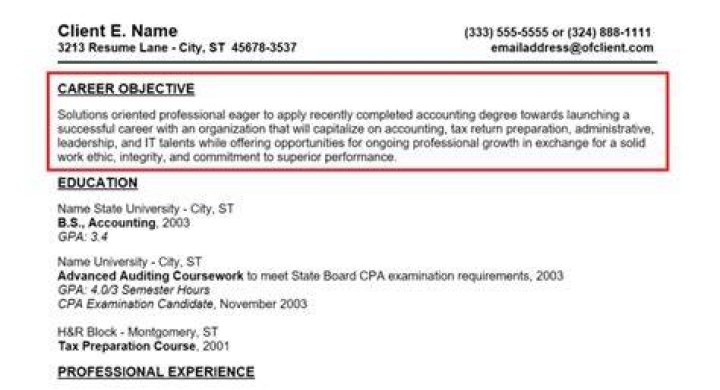 Should career objective be on resume?