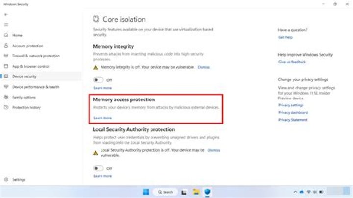 Should i enable kernel dma protection?