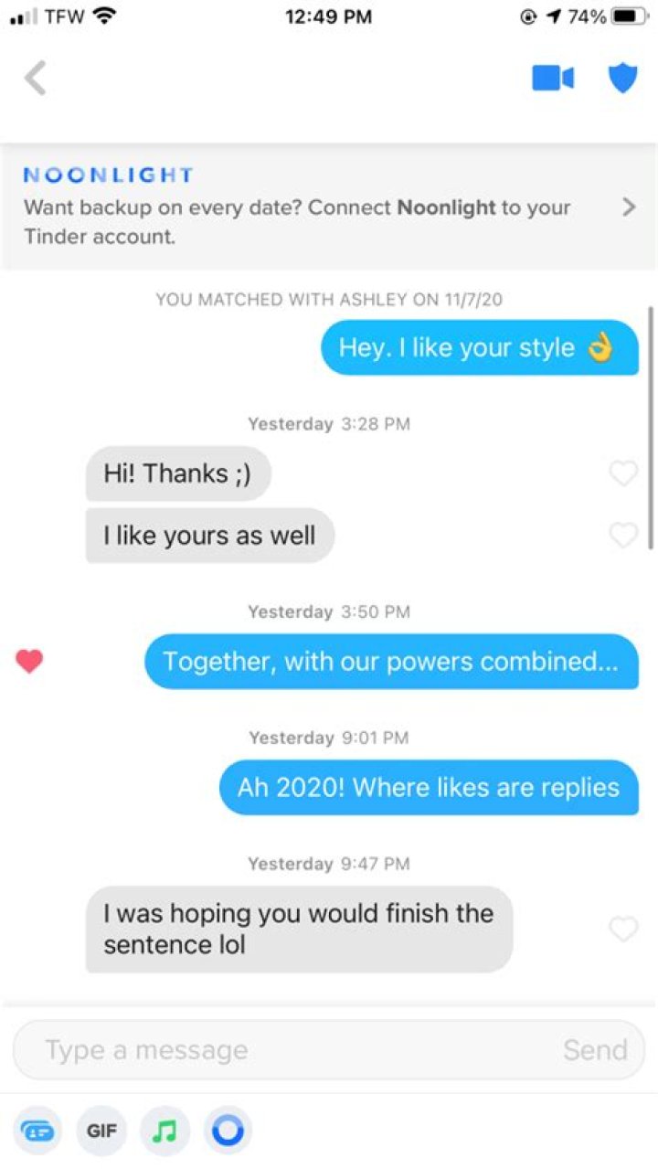 Should i send another message on tinder?