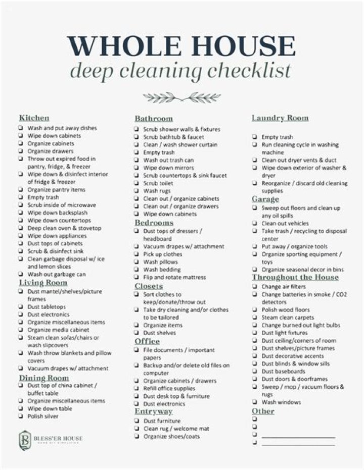 Was cleaning in a sentence?