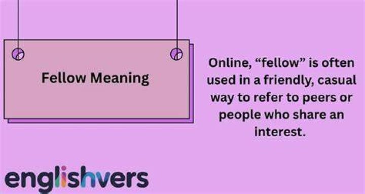 Was does fellow mean?