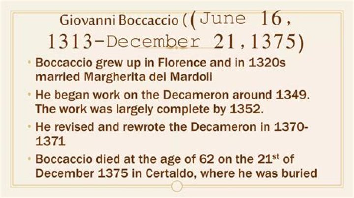 Was giovanni boccaccio married?