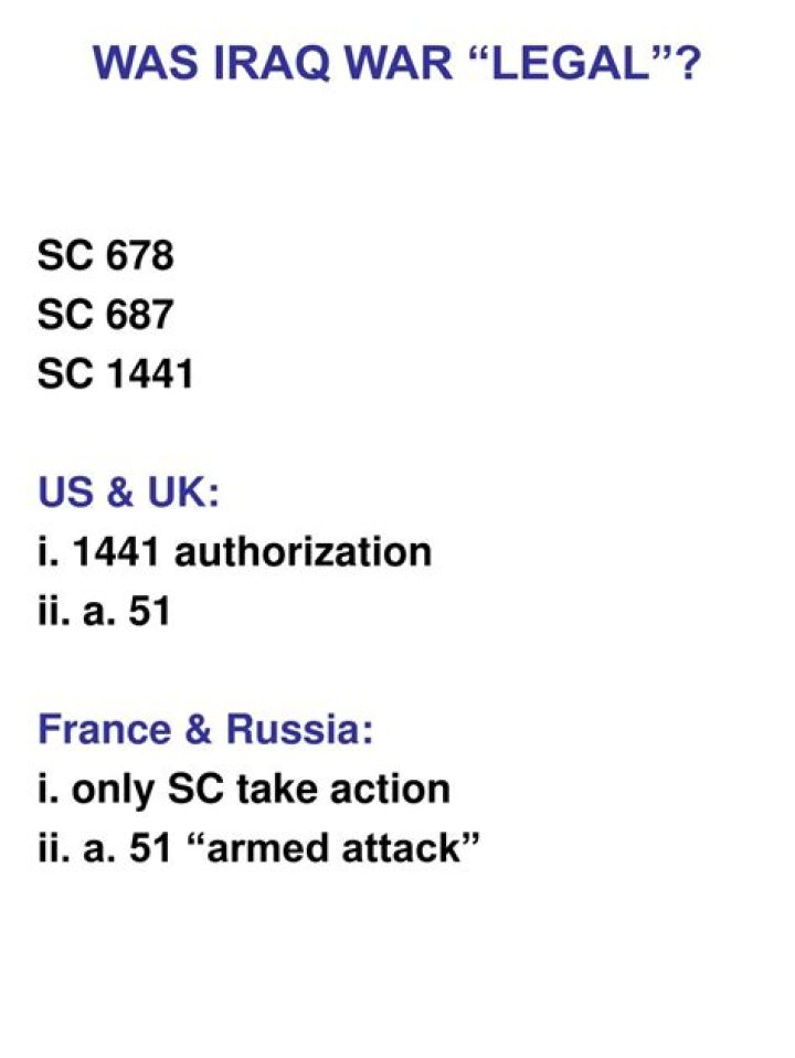 Was iraq war legal?