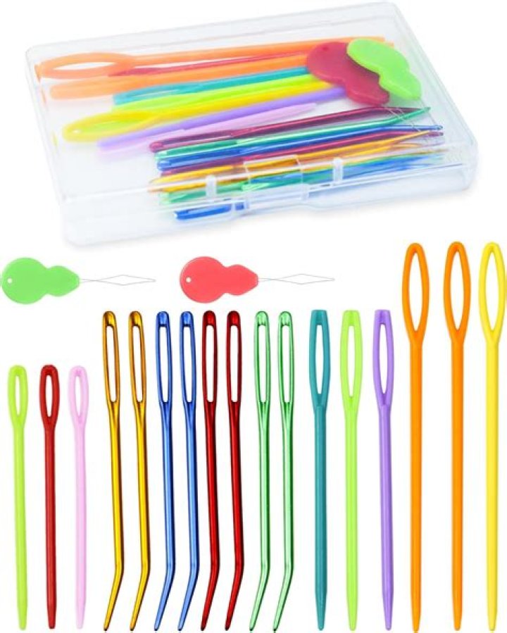 What are large eye blunt needles used for?