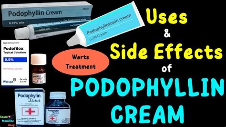 What can podophyllin be used for?