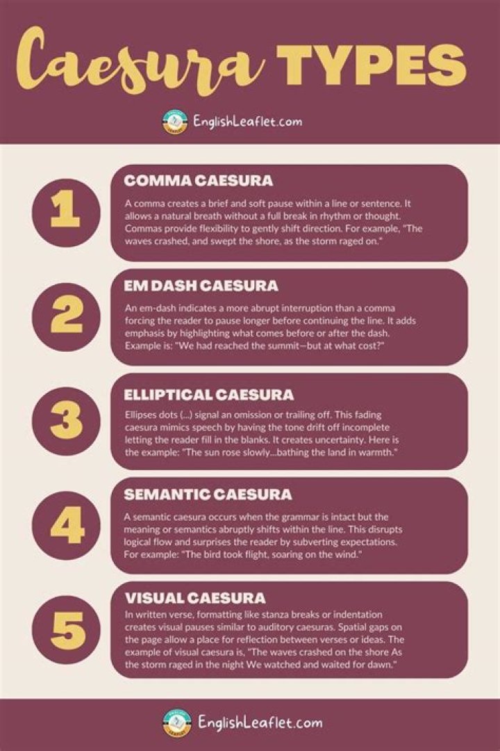 What does a caesuras mean?