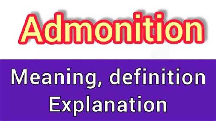 What does admonition synonym?