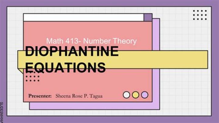 What does diophantine mean in math?