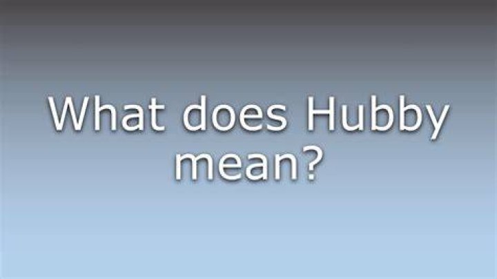 What does hubby mean?