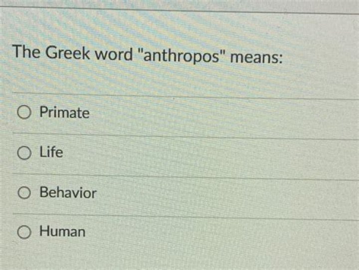 What does the word anthropos mean?