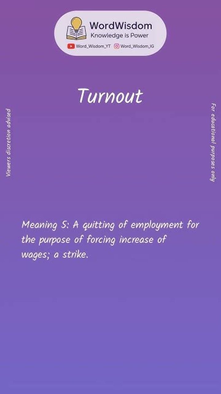 What does turnout mean?