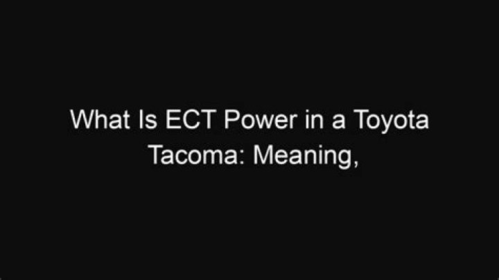 What ect power toyota?
