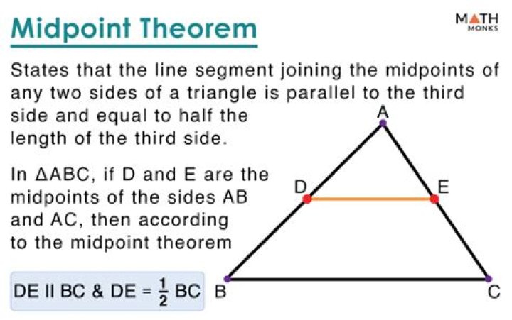 What is a triangles midpoints?