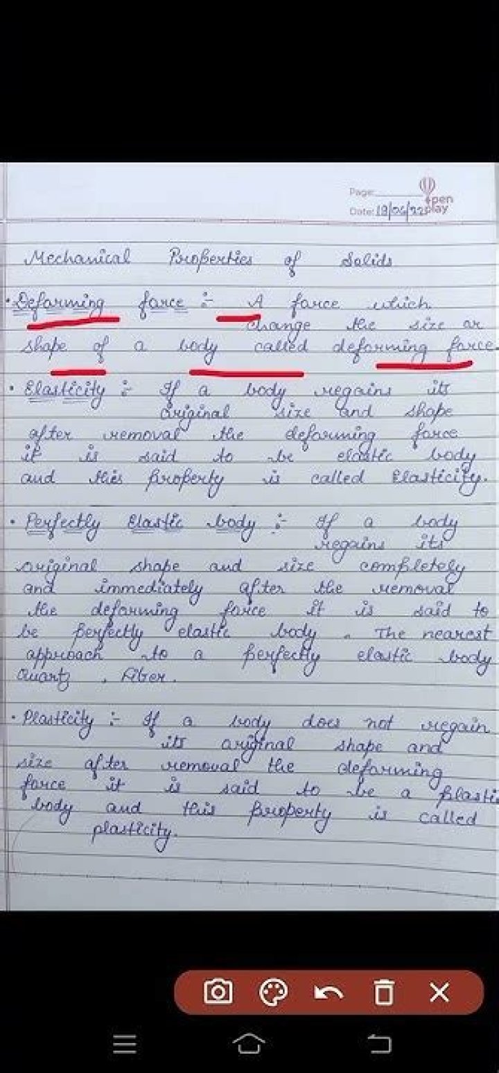 What is deforming force class 11?