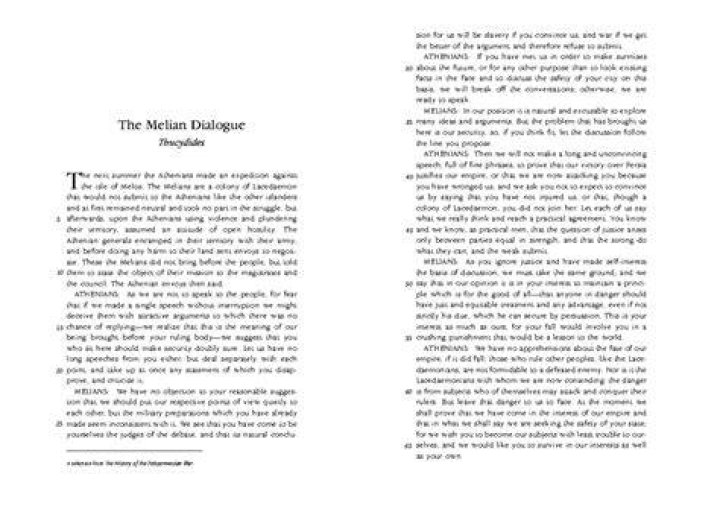 What is melian dialogue?
