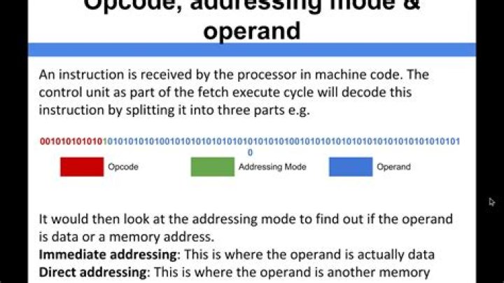 What is operand in computer architecture?