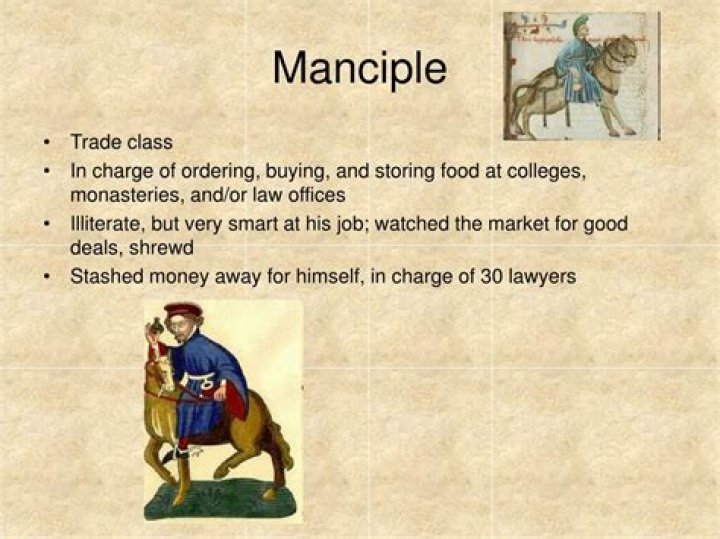What is the manciple's job?