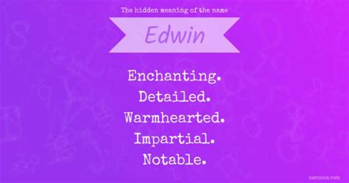 What is the meaning of the name edwin?