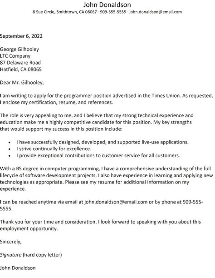 Whats a cover letter for a job?
