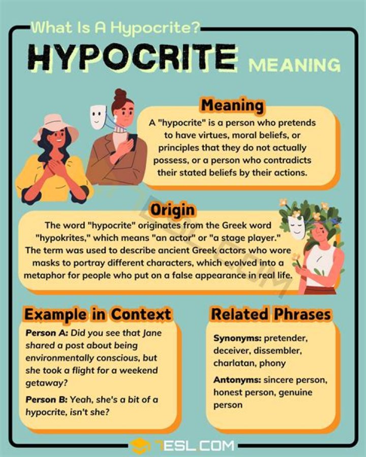Whats a sentence using hypocritical?