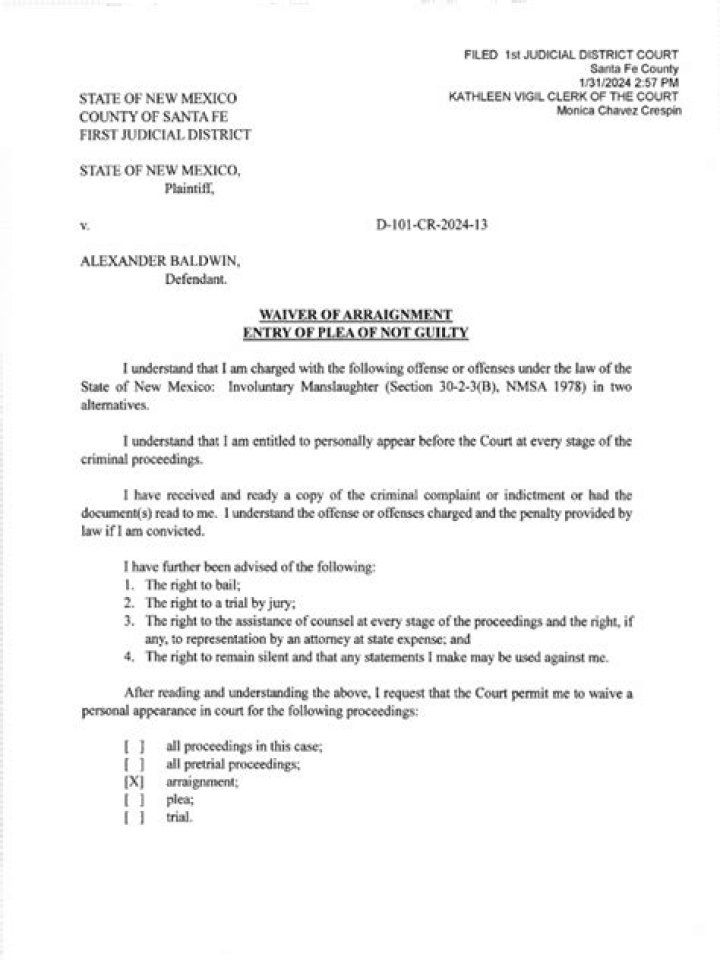 Whats a waiver arraignment?