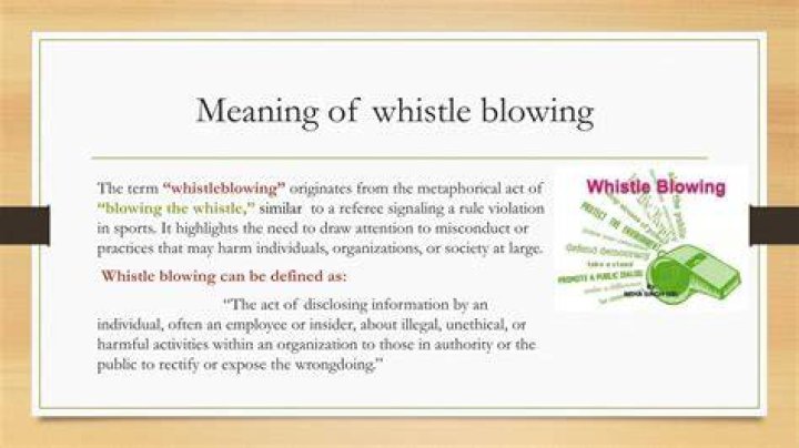 Whats blowing the whistle?