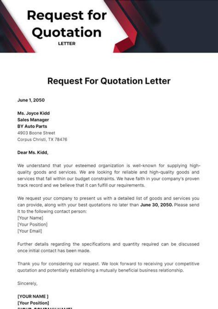 Whats request for quotations?