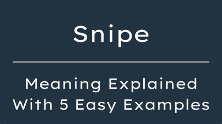 Whats stream snipe mean?