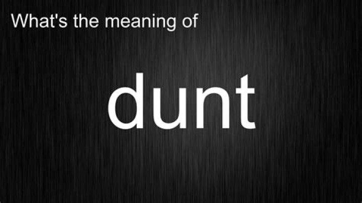 Whats the meaning of dunt?