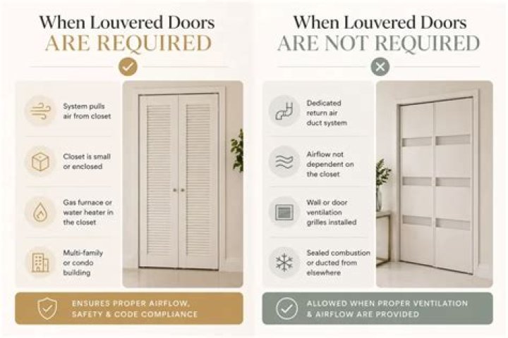 When are louvered doors required?