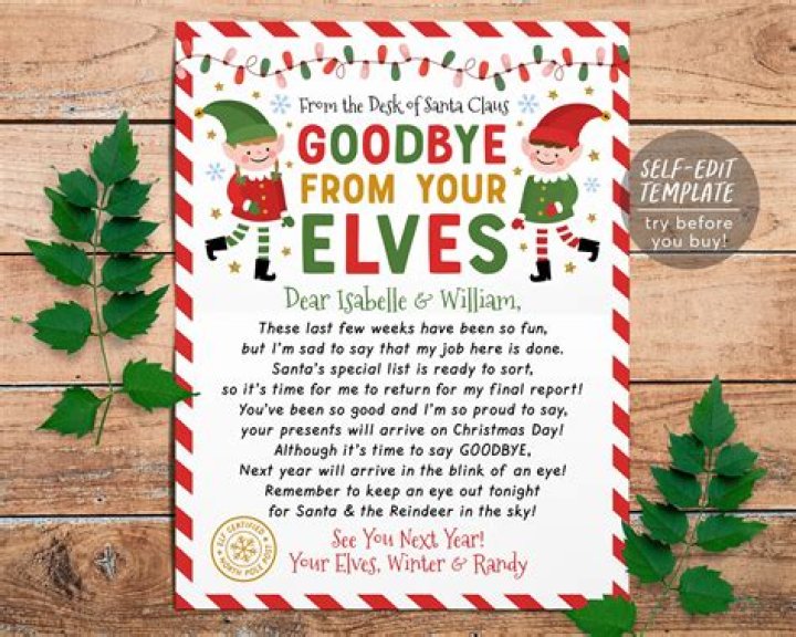 When does chippy the elf leave?