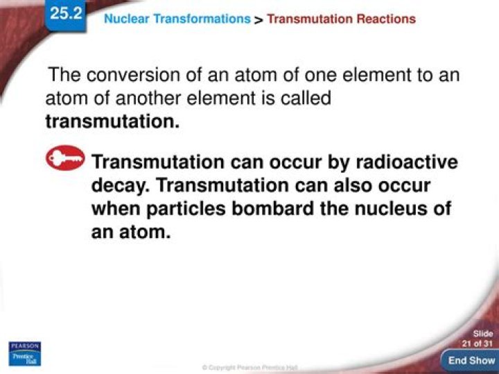 When does transmutation occur?