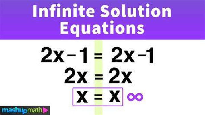 When equations have infinite solutions?