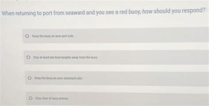 When returning to port from seaward?