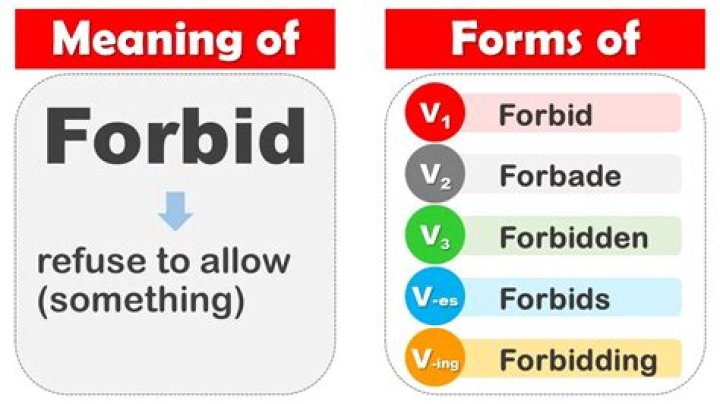 When to use forbade in a sentence?
