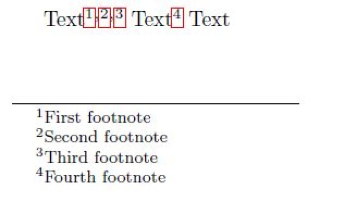 When two or more successive footnotes?