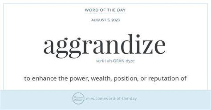When was the word aggrandize first used?